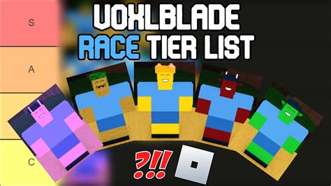 voxlblade race tier list|Voxlblade Race Tier List